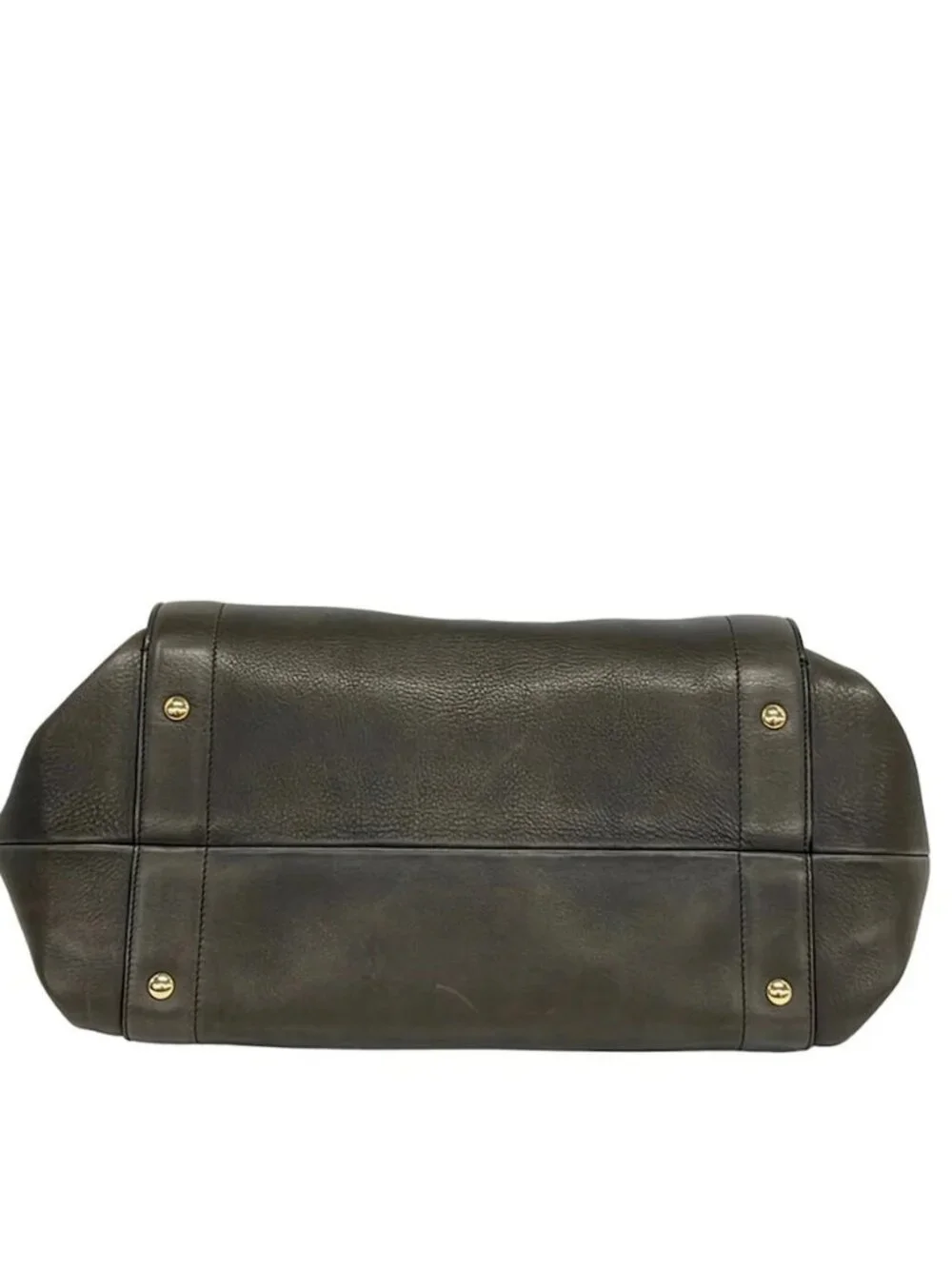 Salvatore Ferragamo EZ-21 G187 Dark Navy Gray Leather Tote Bag